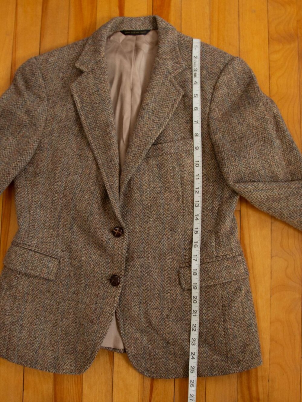 Light Academia Vintage Scottish Tweed Blazer - Harris Wool - Picture 9 of 10